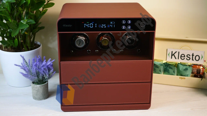 Сейф-витрина Klesto JSM-3, рубиновый закат, с автоматическим подзаводом часов